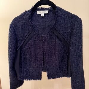Kay Unger NWT Blue Tweed Jacket, Size 8